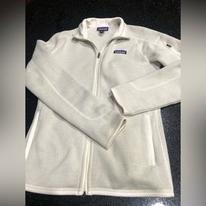 Patagonia Women’s Cream Zip-up Sweater Sz Medium